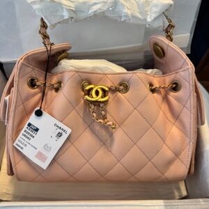 Brand New (With Tag Still Attached) Chanel 25 Mini Pink Caviar Leather